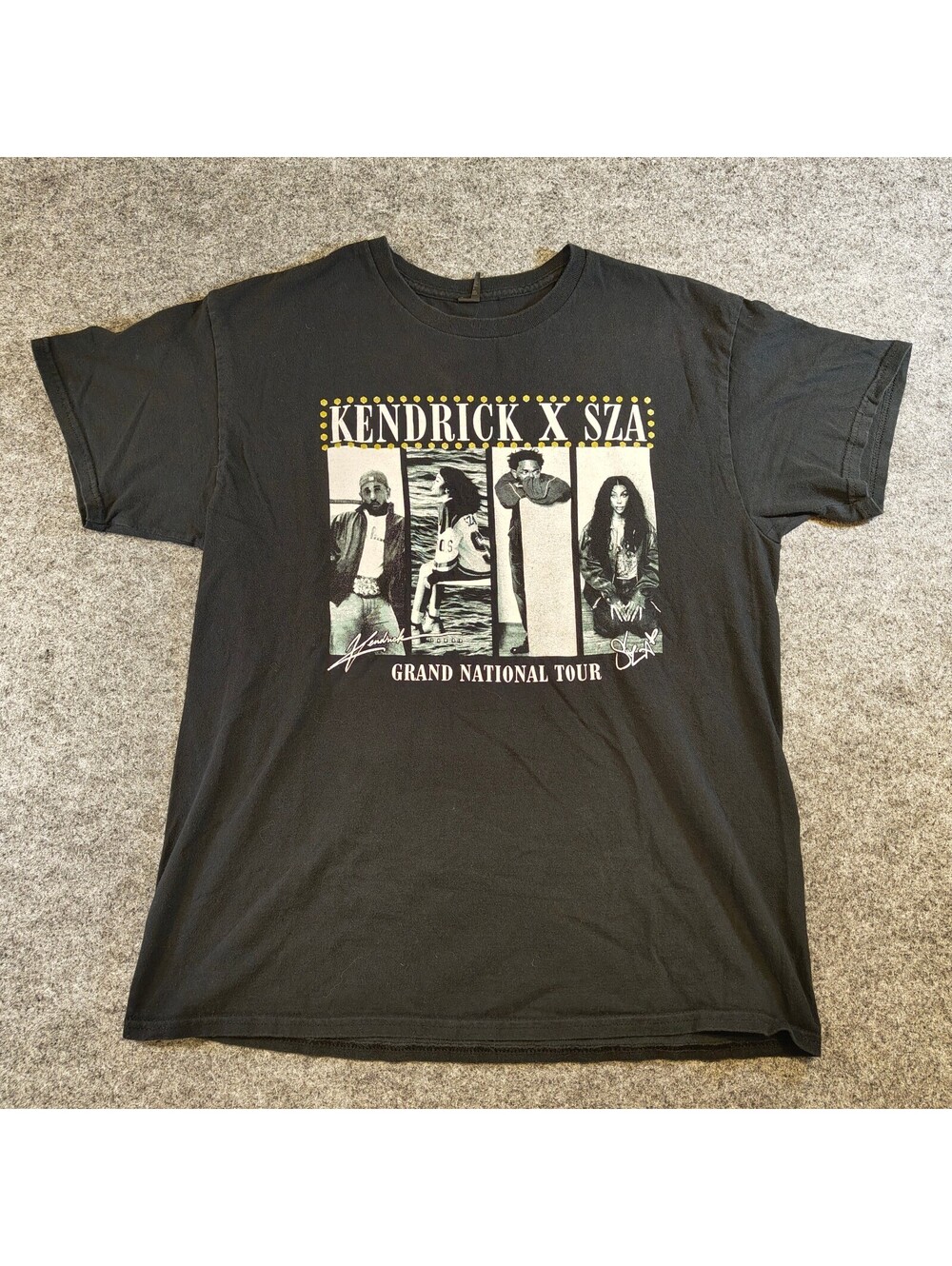 Kendrick Lamar x SZA Grand National Tour T‑Shirt Black Graphic Tee Men’s Medium